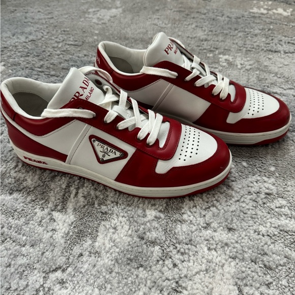 Prada Downtown Men’s Sneakers Size 36.5 Red EUC - Picture 2 of 11